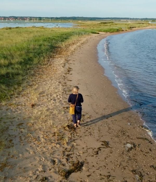 Lyddion walking on beach